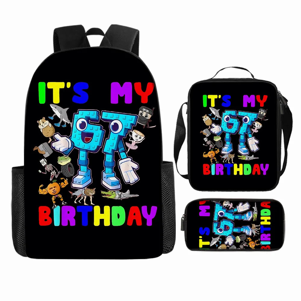 Cute Anime-Inspired Backpack & Lunch Bag Set for Students