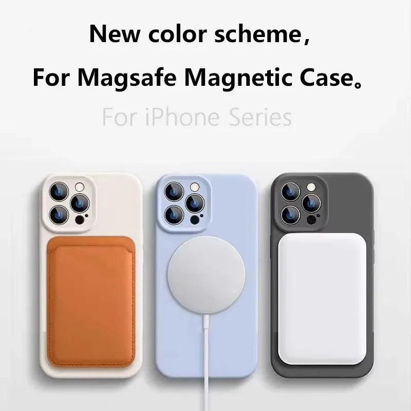 Magnetic Luxury Wireless Charger Case for iPhone | Soft Silicone