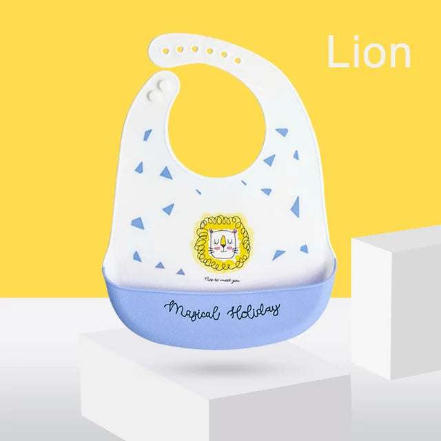 Waterproof Silicone Baby Bibs | Adjustable Cute Feeding Aprons