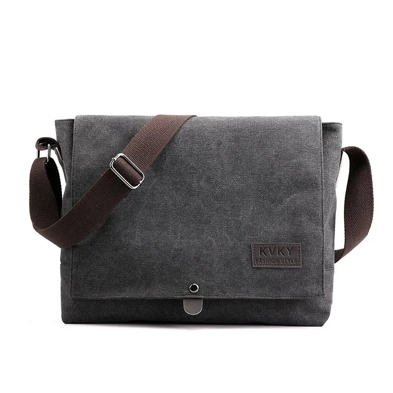 Bolso bandolera de lona de alta calidad para hombre | Elegante bolso satchel