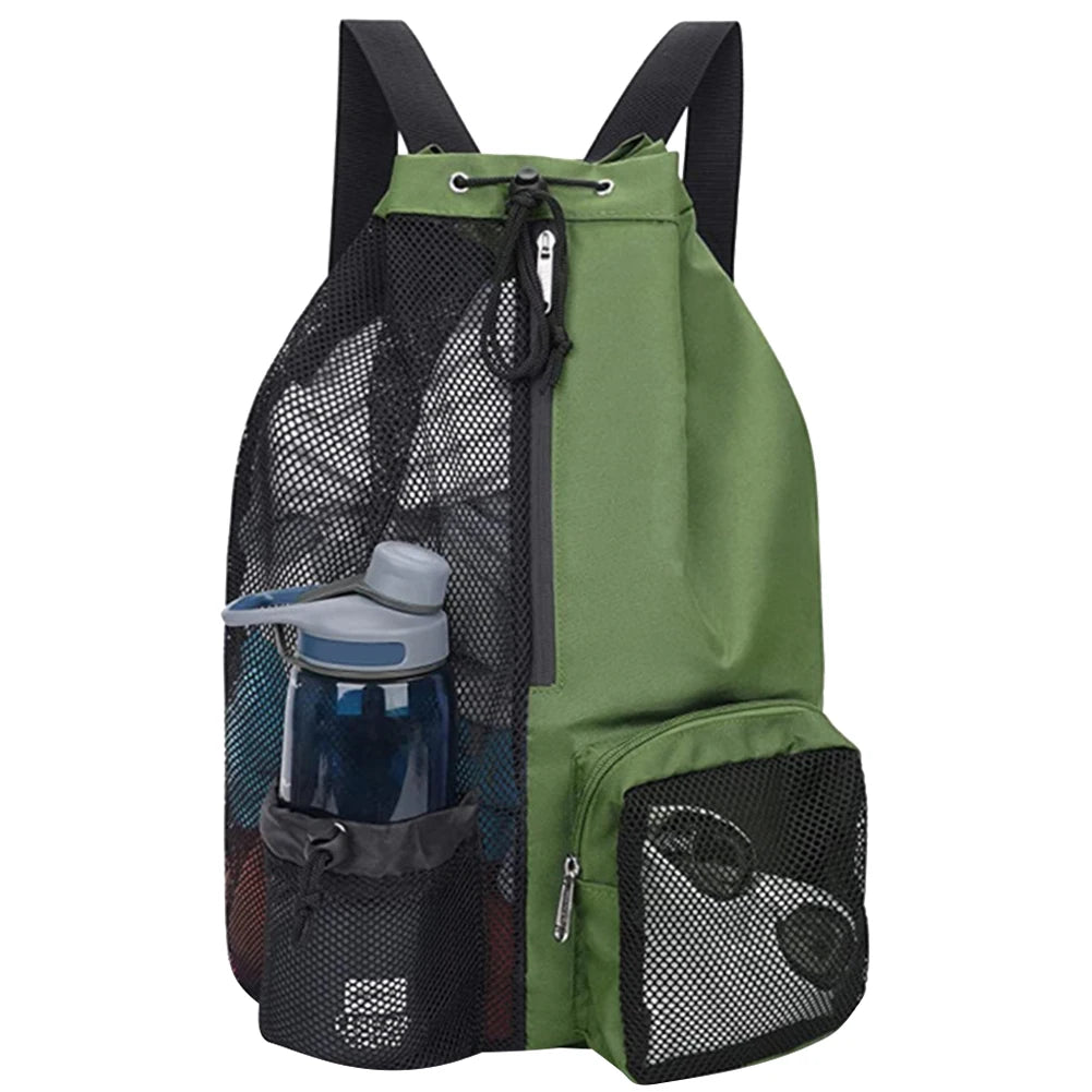 Lightweight Basketball Drawstring Backpack with Wet Pocket