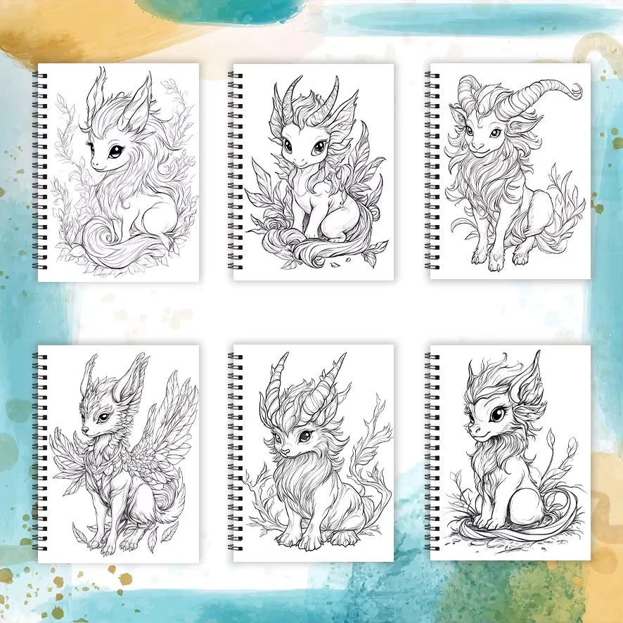 Magical Creatures Coloring Book | Stress Relief & Creativity