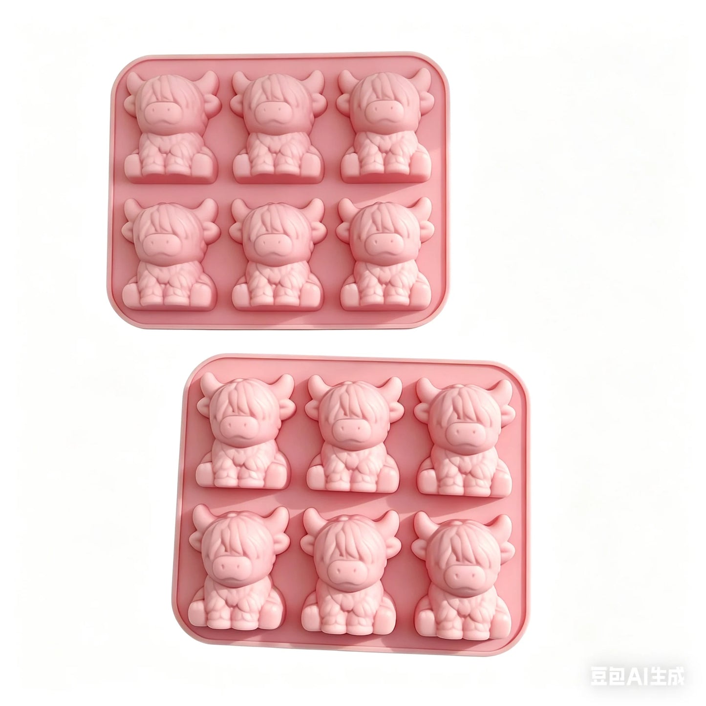 Highland Cow Ice Cube Mold | Cute 3D Silicone Tray for Drinks