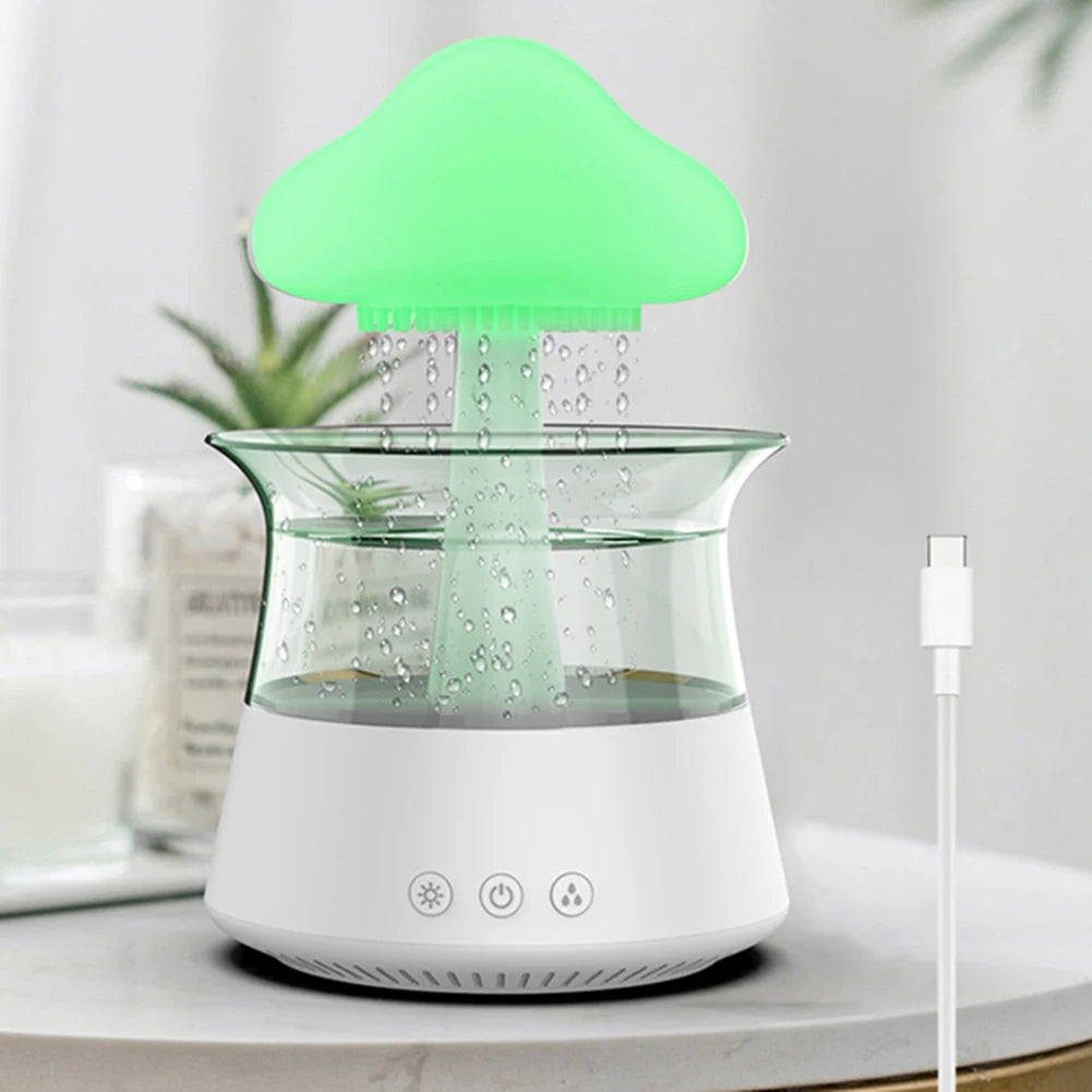 300ml Colorful Mushroom Cloud Humidifier & Night Light