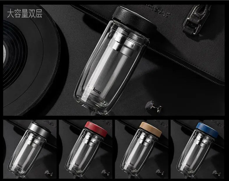 Portable Glass Tea Infuser Tumbler | Eco-Friendly Water Bottle