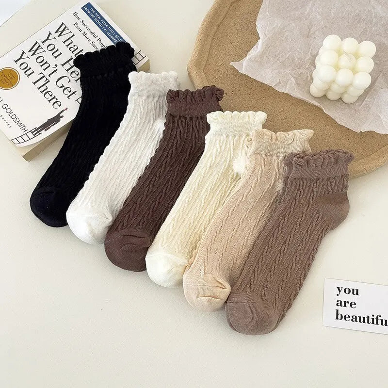 Women's Lace Low Tube Socks | Stylish Ankle Sock Set