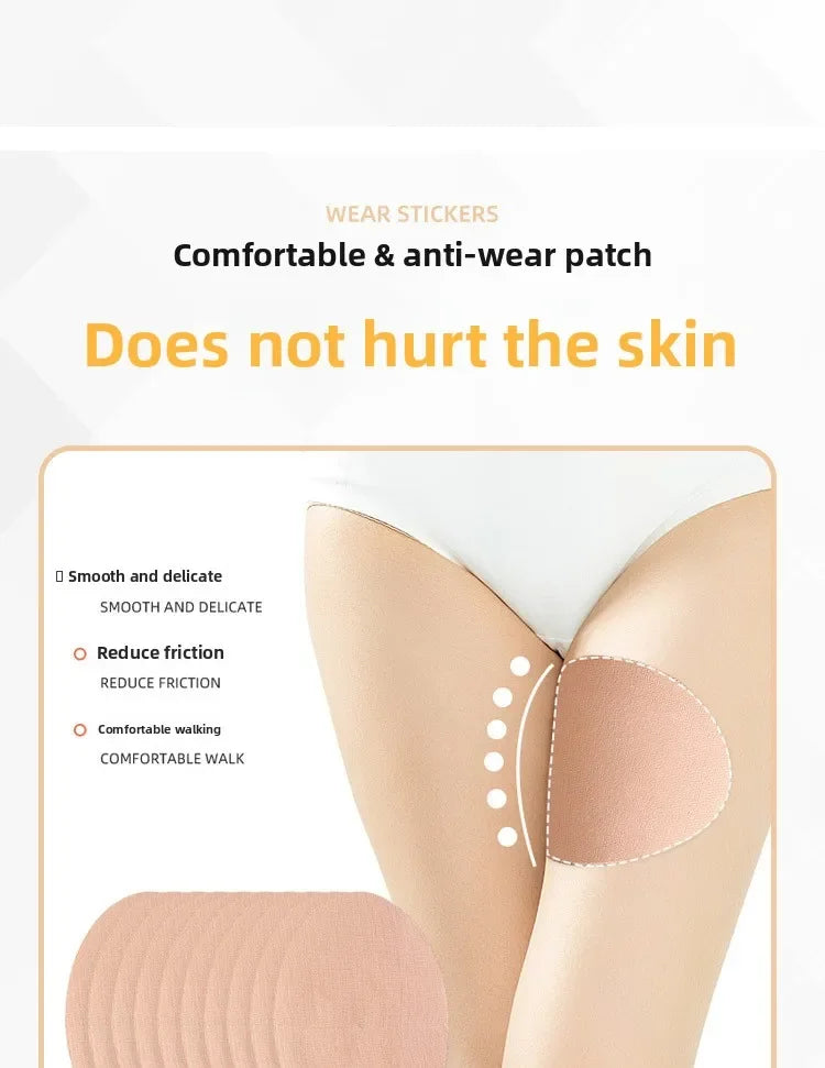 10Pcs Anti-Chafing Thigh Pads | Waterproof & Breathable Stickers