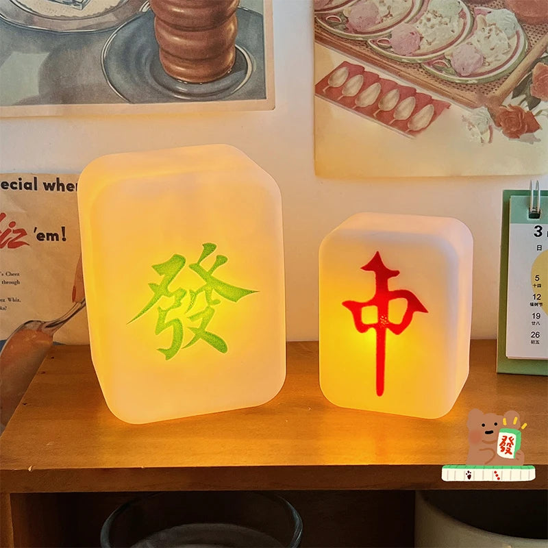 Luz nocturna de mahjong LED creativa | Luz suave de protección ocular