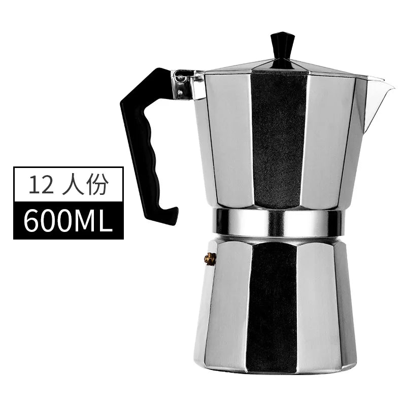 Italian Outdoor Aluminum Mocha Coffee Pot | Portable & Stylish