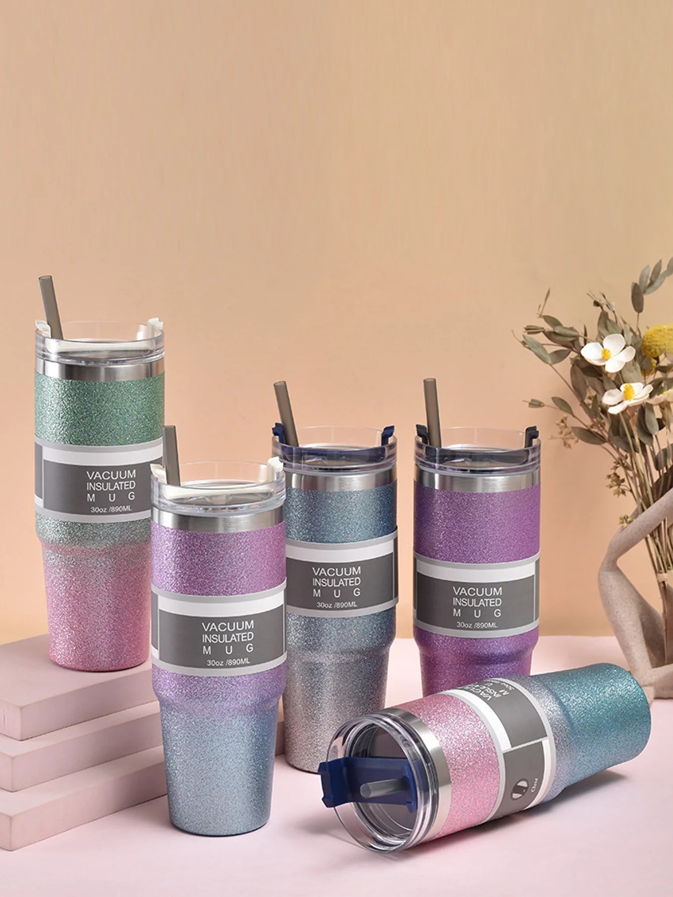 Gradient Starlight Insulated Double-Layer Stainless Steel Cup