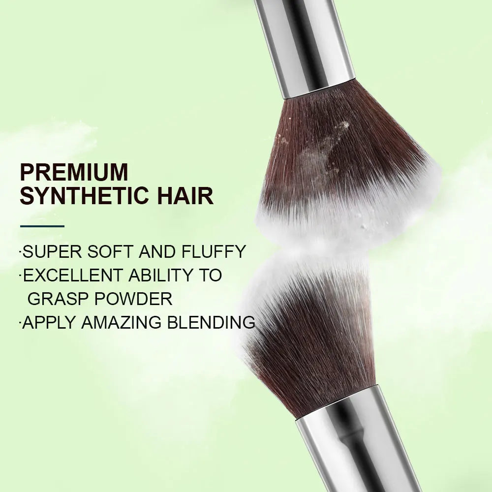 24 Piece Makeup Brush Set – Soft Bristle Synthetic Brushes with Wood Handles for Foundation, Blush, Eyeshadow, Powder & Blending – Full Face Beauty Tools