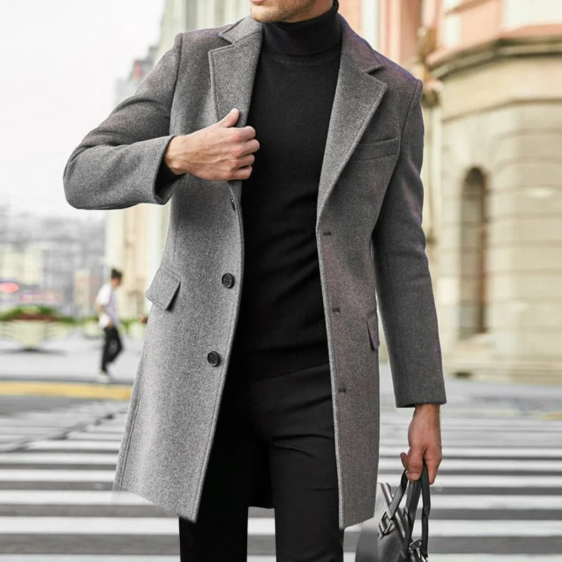 Casual Men's Windbreaker Jacket for Autumn & Winter Wear