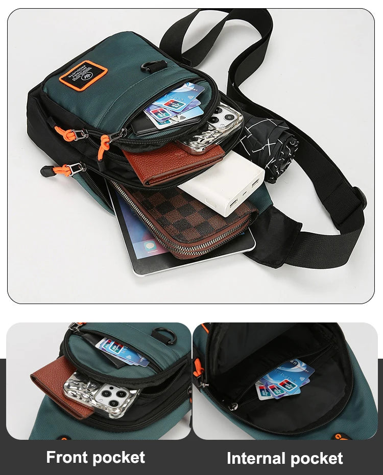Men's Casual Sling Bag | Versatile Outdoor Chest Crossbody Pouch