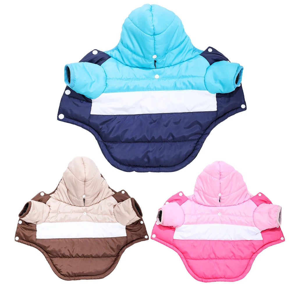 Chaqueta cálida cortavientos con capucha para mascotas | Mantente abrigado y con estilo