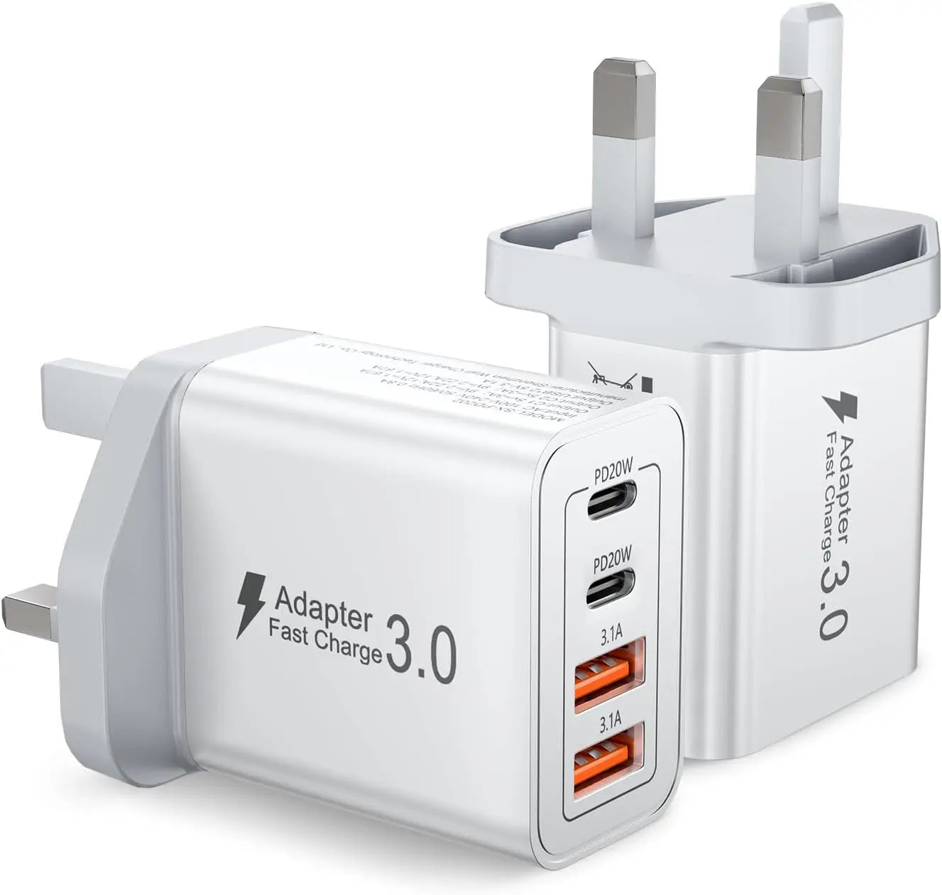 35W Multi-Port USB-C/USB-A Wall Charger | Dual PD Fast Charging