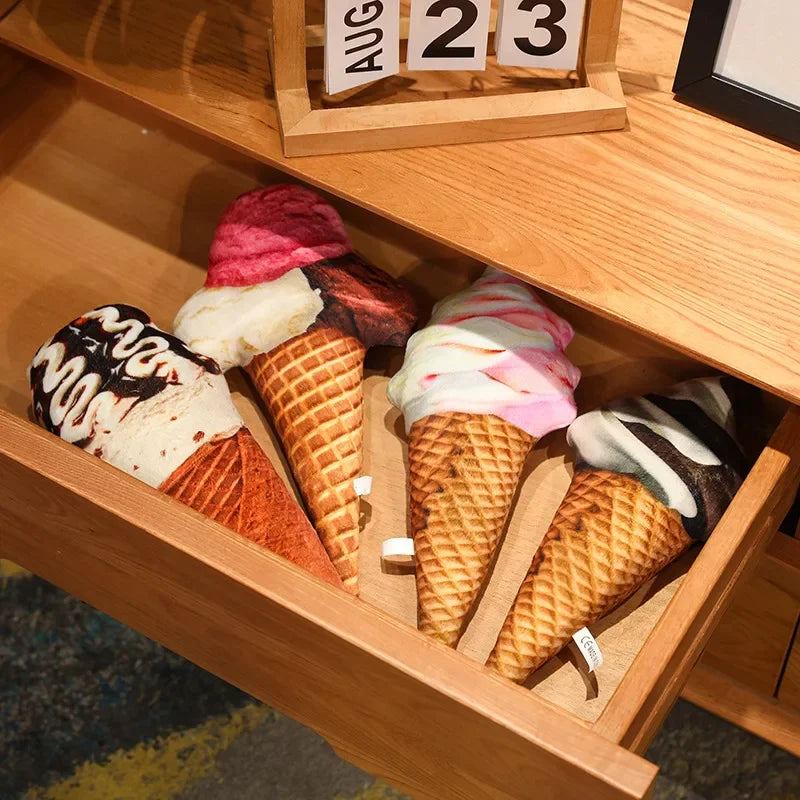 Ice Cream Plush Doll | Adorable Stuffed Decoration & Cushion