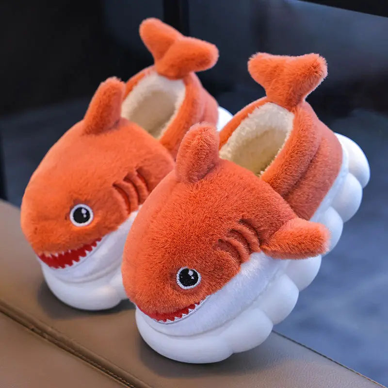 Cozy Cartoon Shark Slippers for Boys | Fun Indoor Shoes