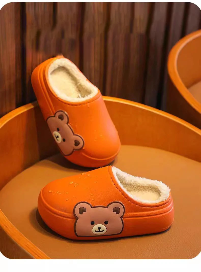 Children's Waterproof Anti-Slip Cotton Slippers | Cozy Winter Footwear