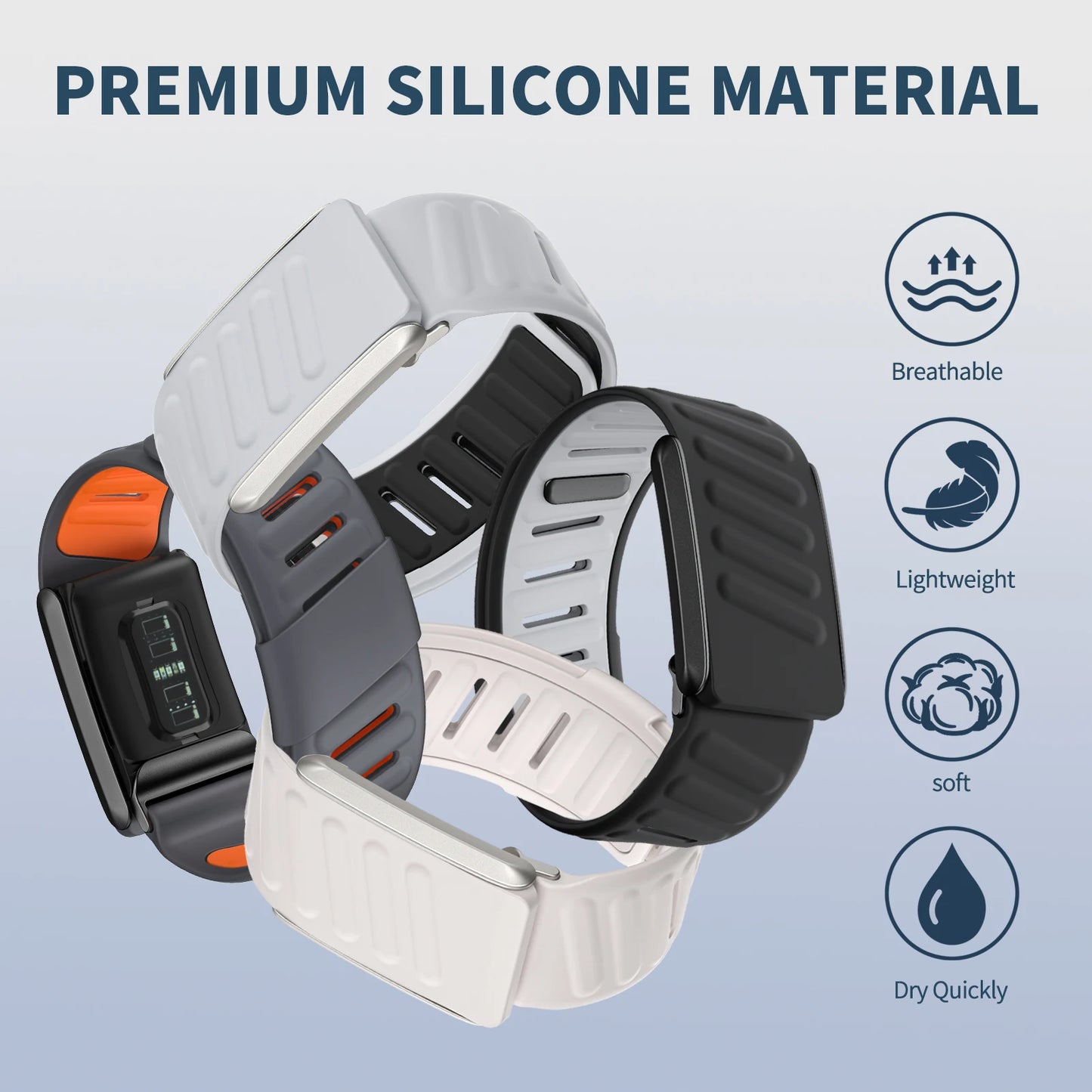 Replacement Silicone Straps for Smartwatch Bands | Unisex Design
