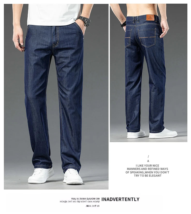 Men's Loose Straight Jeans | Versatile Casual Denim Trousers