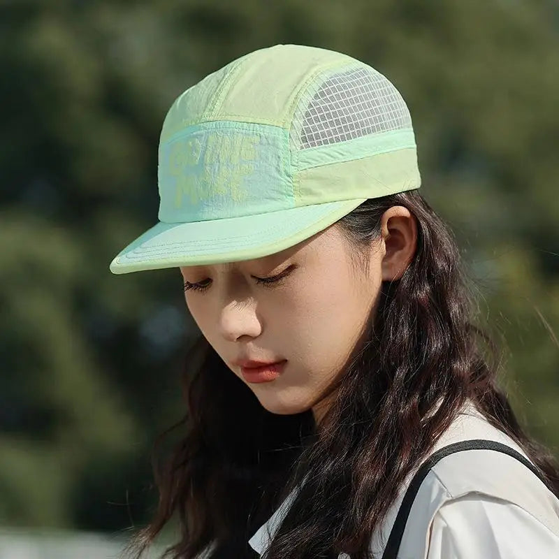 Short Brim Baseball Cap Japanese Fashion Adjustable Quick Drying UV Protection Hat for Outdoor Activities