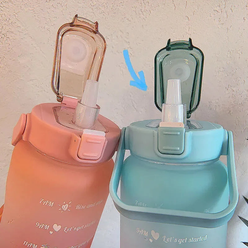 2 Liter Large Sports Water Bottle | Leak Proof & Portable