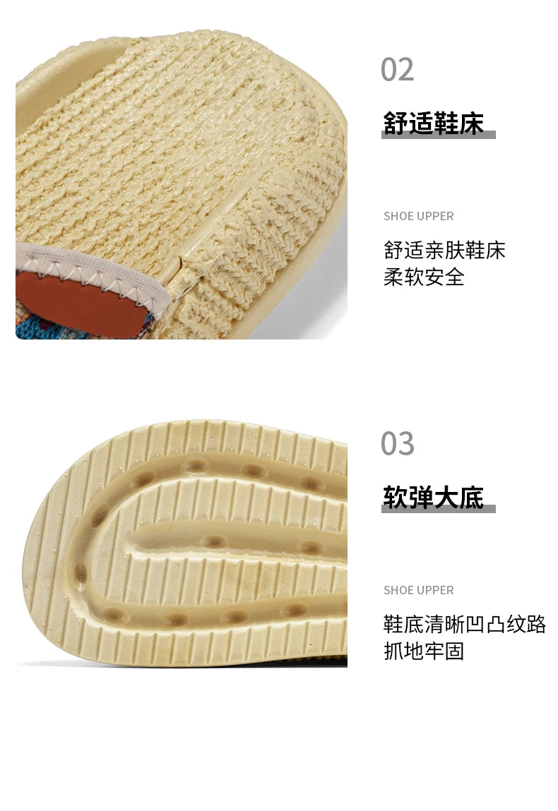 Men's European and American Style Outdoor Slippers, Thick-soled Fashionable Flip Flops for Beach and Leisure