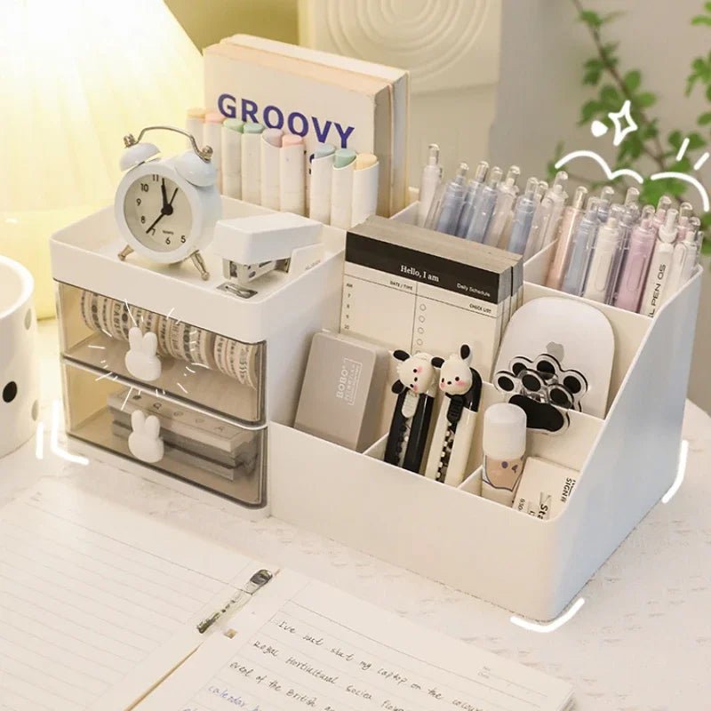 Clear Desktop Cosmetics Storage Box | Stylish Organizer & Rack