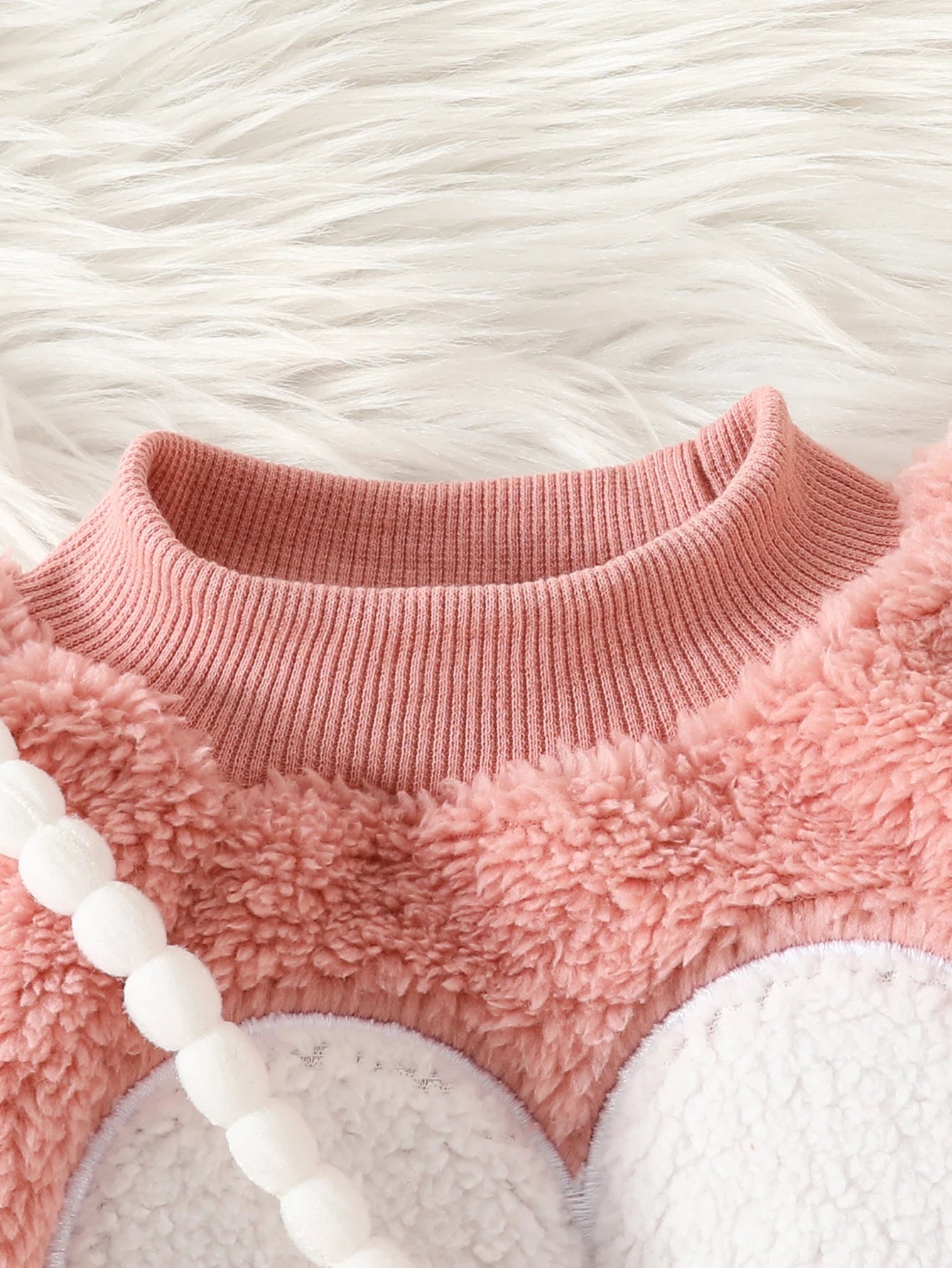 Cute Winter Baby Girl Fuzzy Heart 3-Piece Outfit Set | Cozy Style