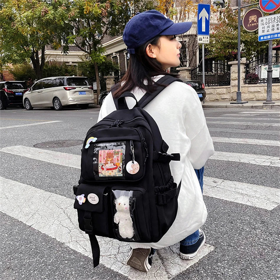 Mochila Bonita Impermeable para Mujer | Mochila Escolar con Múltiples Bolsillos