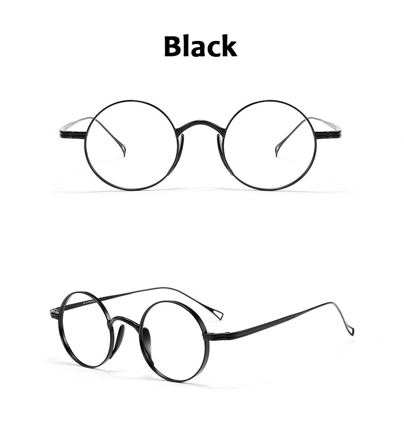Ultra-Light Titanium Round Glasses Frames | Retro Unisex Eyewear