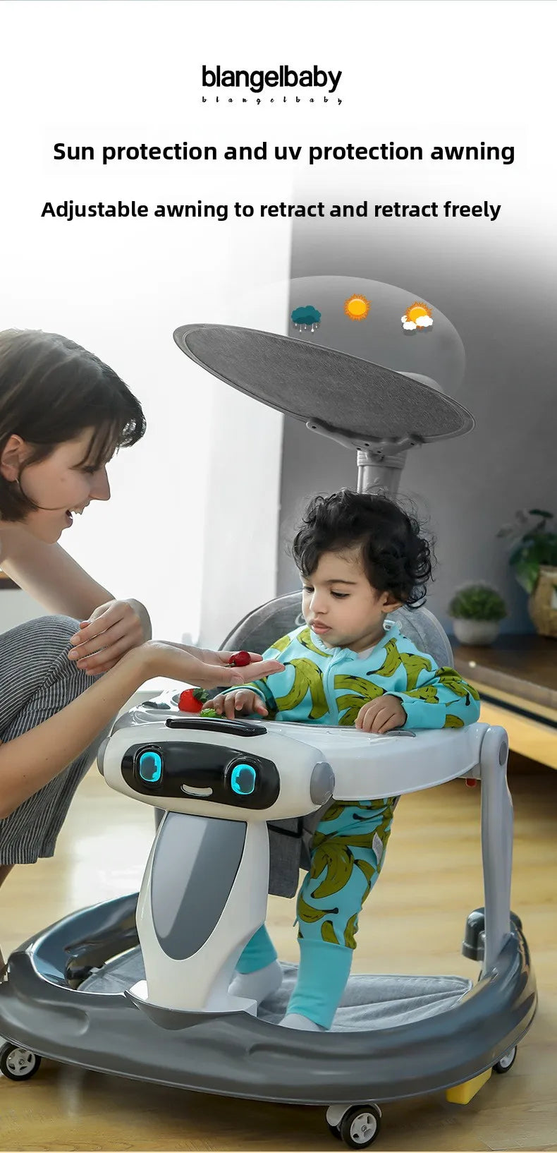 4-in-1 Multifunctional Baby Walker | Adjustable & Foldable Design