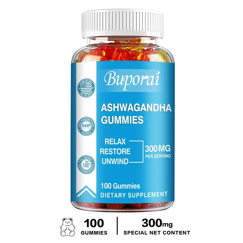 Natural Ashwagandha Gummies for Stress Relief & Focus Boost