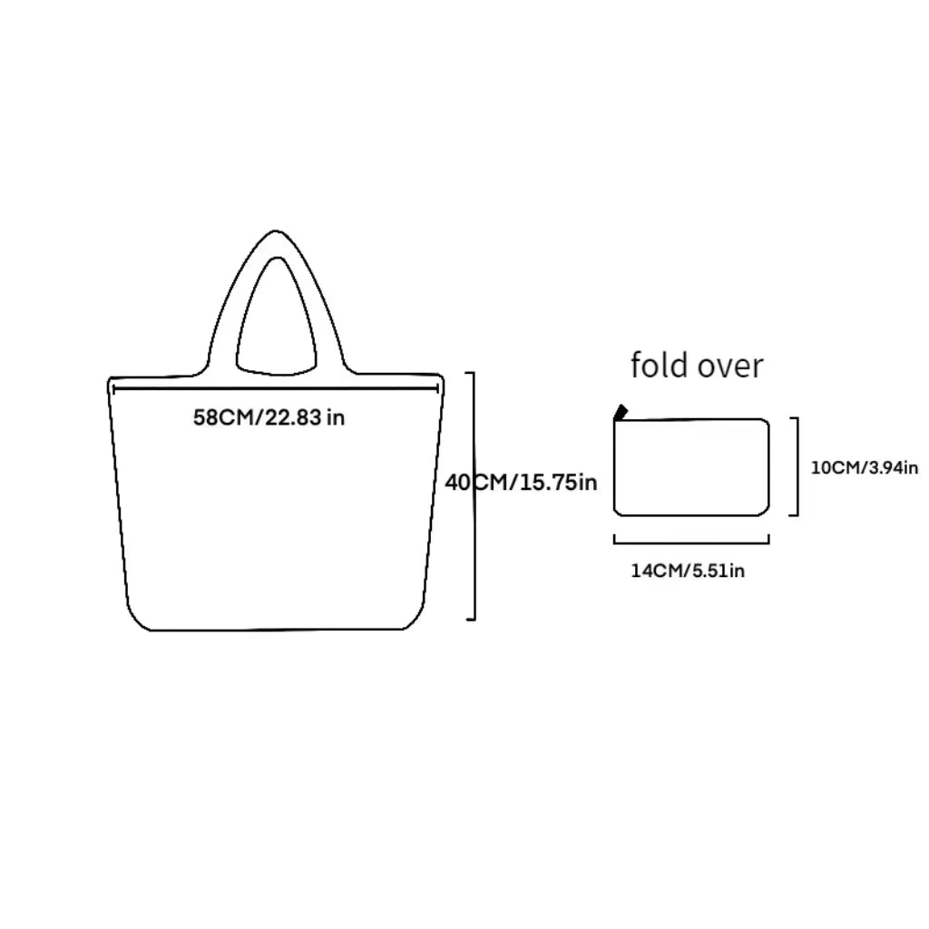 Bolso de Hombro de Gran Capacidad | Bandolera Ligera y Plegable