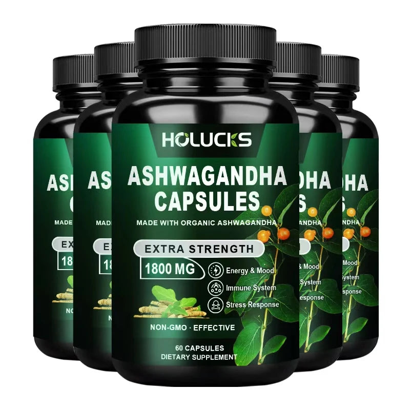 Ashwagandha Capsules for Stress Relief & Energy Support