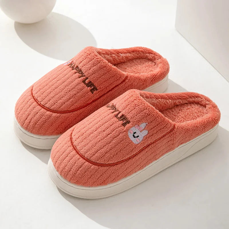 Warm Cotton Slippers for Women | Cozy Non-Slip Indoor Shoes