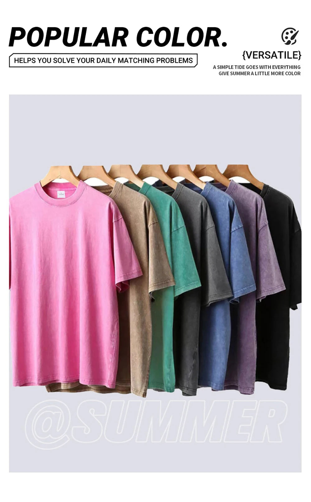 Oversized Cotton Camping T-Shirt for Men | Retro Cartoon Hip Hop Style