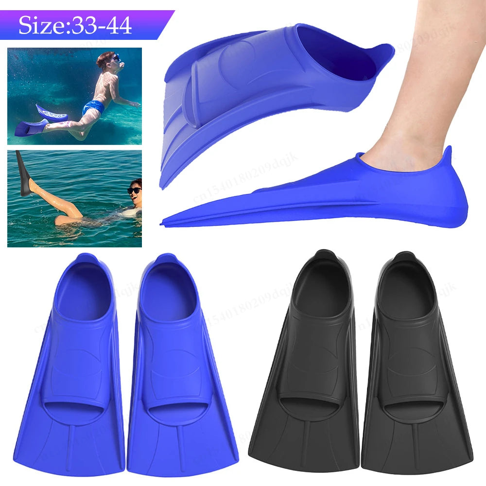 Silicone Swimming Fins for Training | Short Non-Slip Swim Fins