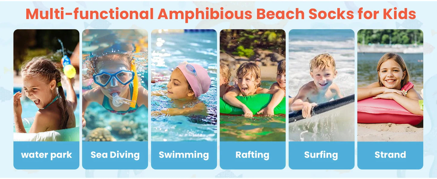3mm Neoprene Wetsuit Socks for Kids | Non-Slip Swim Booties
