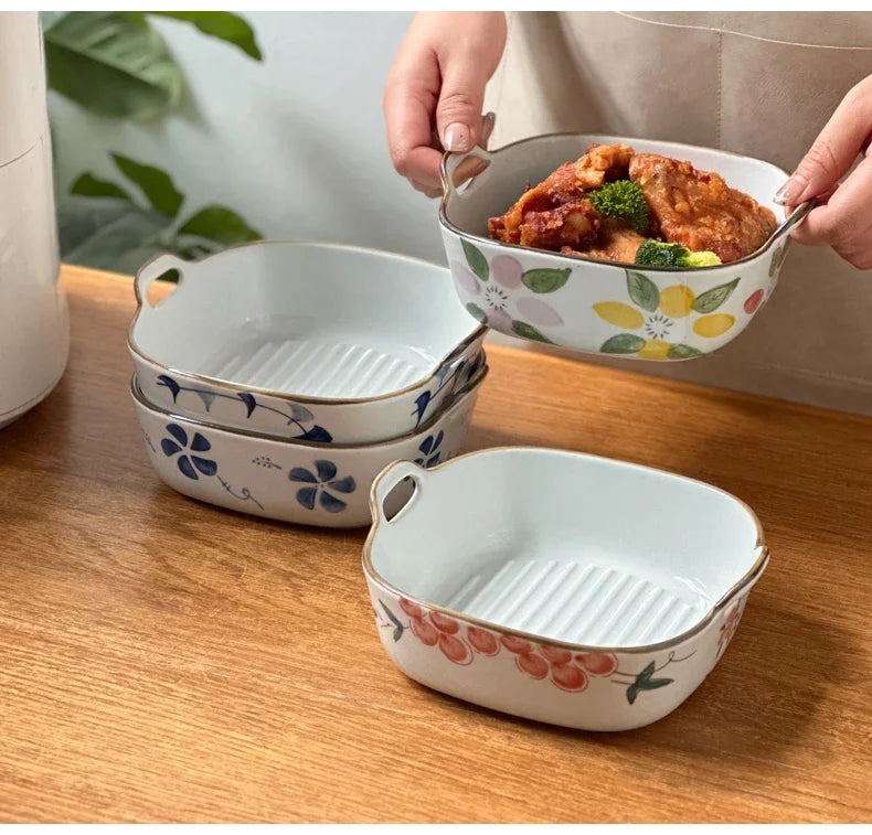 Elegant Hand-Painted Ceramic Bowl | Stylish Home Dining Decor
