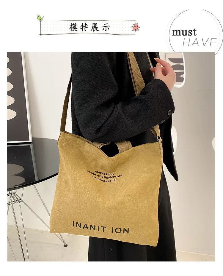 Trendy Urban Canvas Messenger Bags for Men & Women | Large Capacity