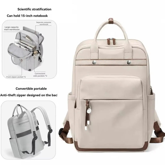 Mochila elegante para portátil de mujer | Ideal para viajes y para ir al trabajo