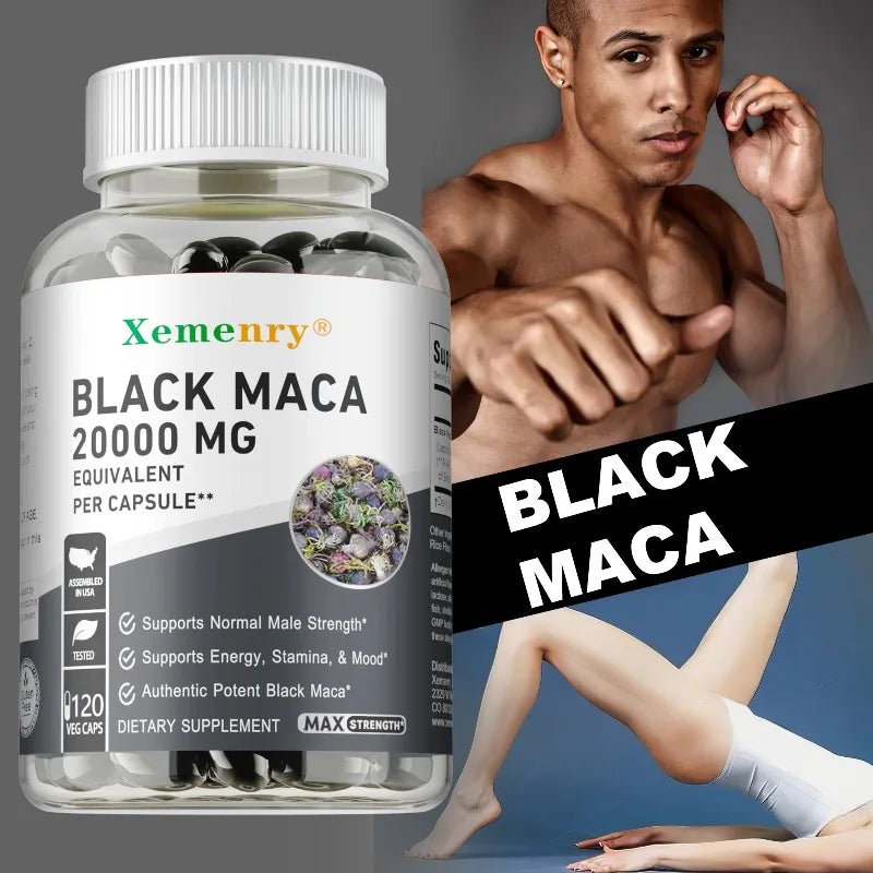 Black Maca Root Capsules | Enhance Energy & Reproductive Health