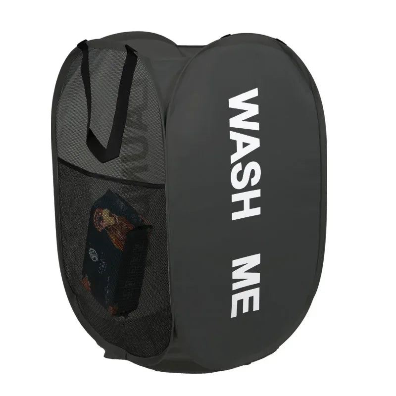 Cesto de ropa plegable de malla | Solución de almacenamiento transpirable