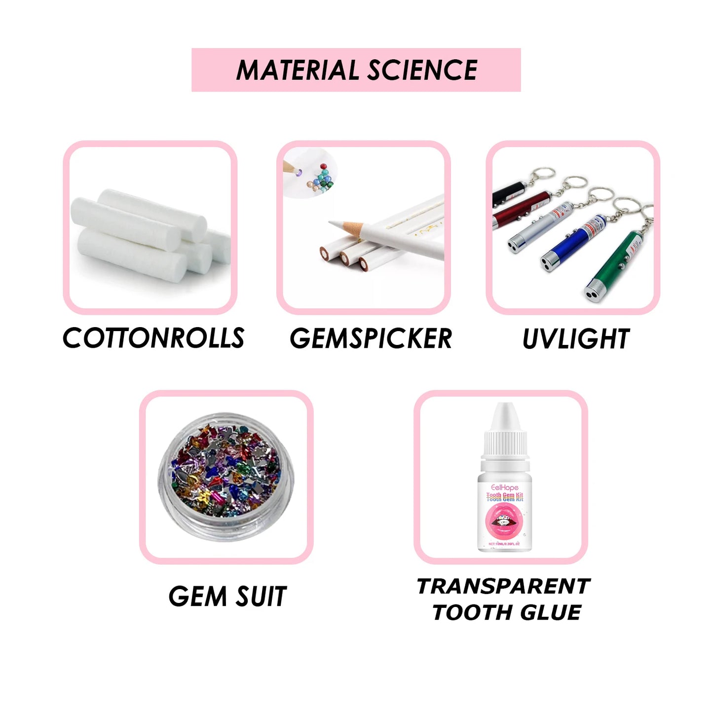 DIY Tooth Gem Kit | Trendy Self-Adhesive Tooth Jewelry