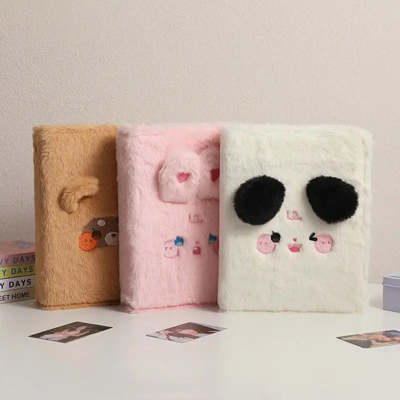 Kawaii Soft Plush A5 Binder Photo Album for Collectors & Students