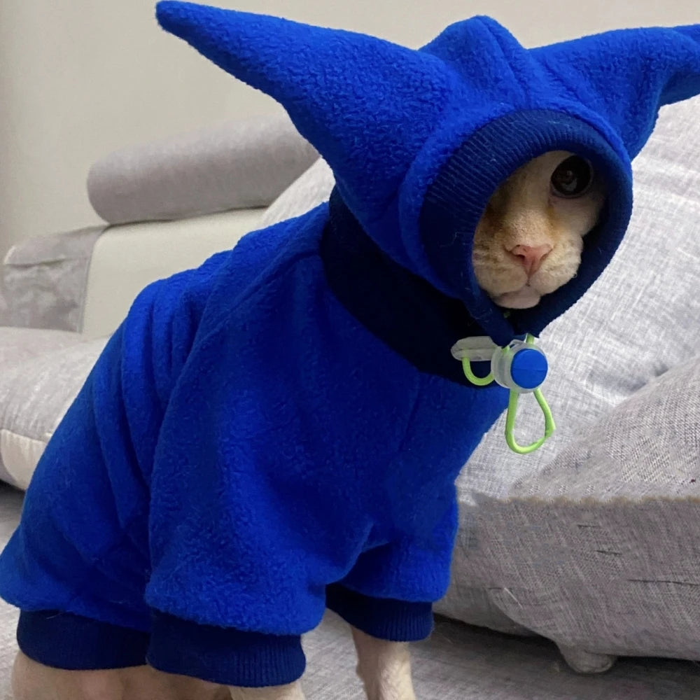 Winter Fleece Cat Coat Suit | Warm & Stylish Pet Apparel