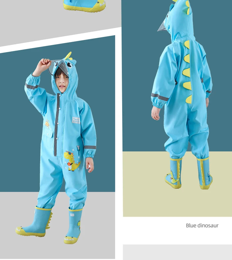 Kids Waterproof Dinosaur Raincoat | Perfect for Boys & Girls