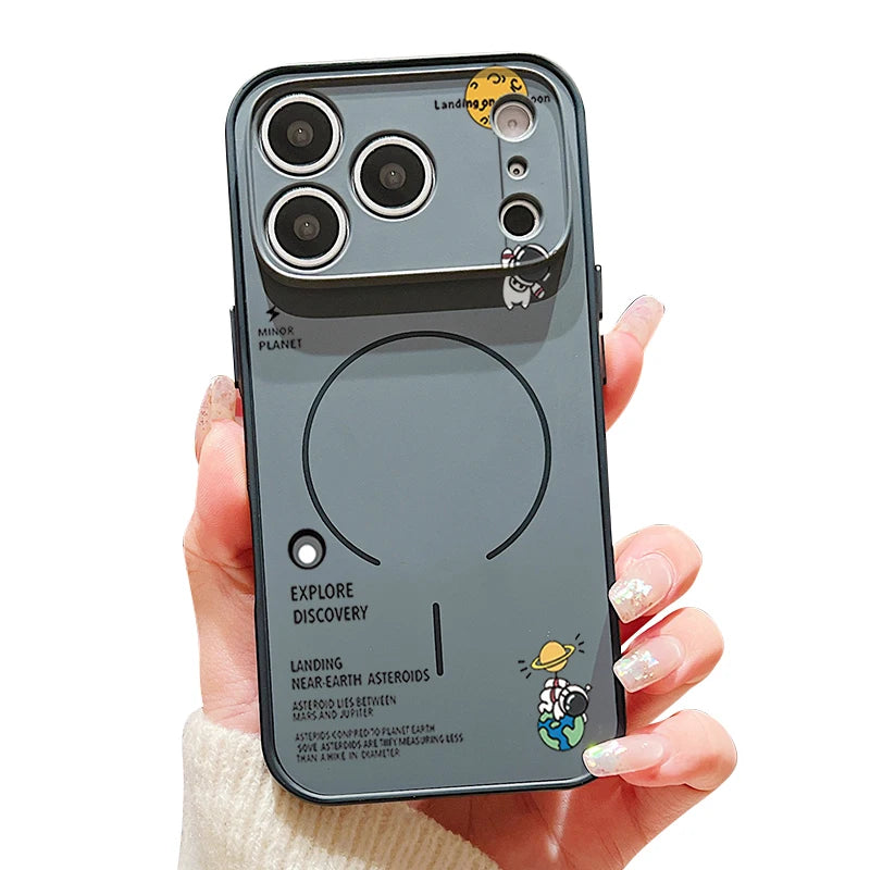 Hanging Astronaut Pattern Case for iPhone | Magnetic & Stylish Protection