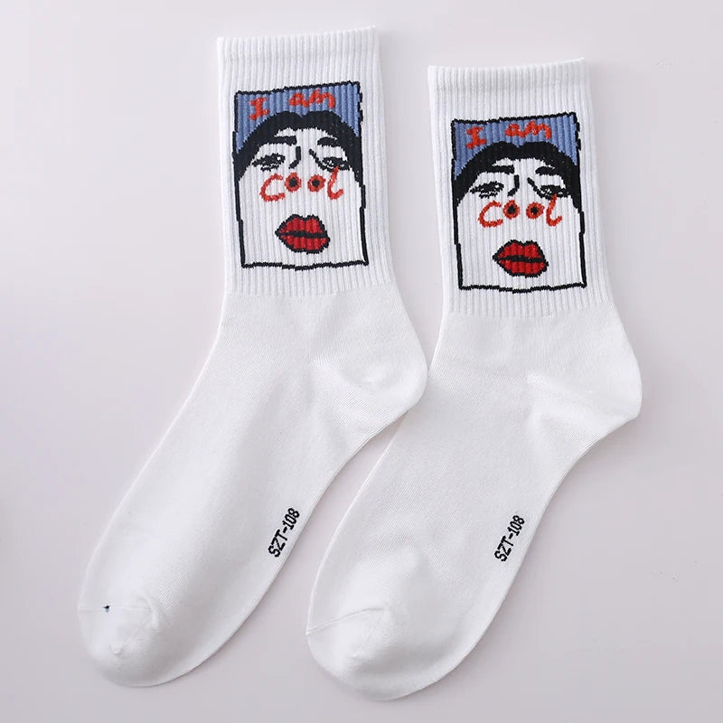 Trendy Unisex Cartoon Cotton Crew Socks | Comfort Meets Style